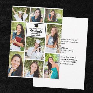Simple Graduate Photo Collage Chic 2024 Graduation Announcement