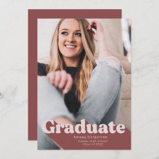 Simple Graduation Announcement | Retro Type