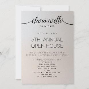 Simple Handwritten Calligraphy Shimmery Silver Invitation