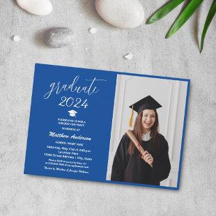 Simple Minimalist Graduate 2024 Graduation Photo Invitation