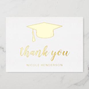 Simple Modern Elegant Graduation Thank You Card