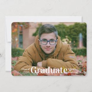 Simple Modern Graduate Flat Announcement Card