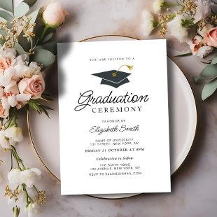 simple modern graduation ceremony invitation