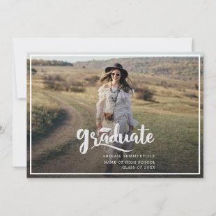 Simple Modern Rustic Graduate Any Graduation Year Announcement