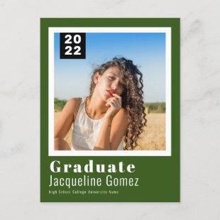 Simple Photo Graduation 2022 Party Invitation Postcard