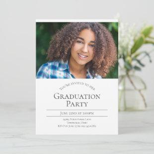 Simple Photo Graduation Invitation