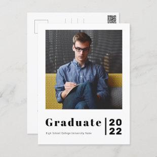 Simple Photo Graduation Party Invitation Postcard
