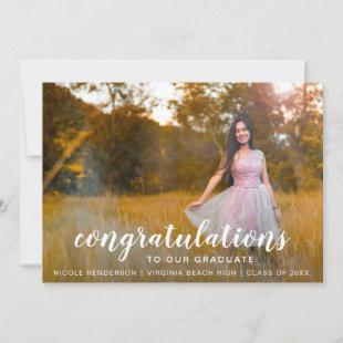 Simple Photo Modern Elegant Graduation Invitation