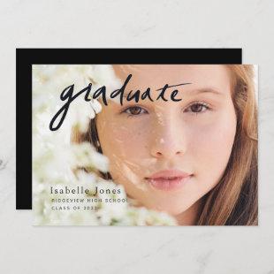 Simple Photo Script Drive-by Graduation Invitation