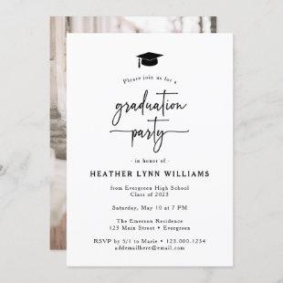 Simple Script Graduation Invitation