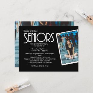 Simple Seniors Graduation Party Invitation
