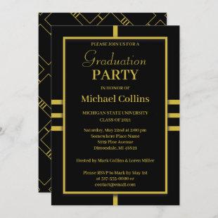 Simple Stylish Gold Border Invitation