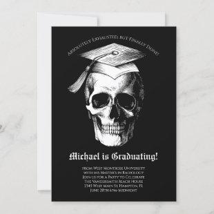 Skull Gothic Graduation Party Radiology Invitation