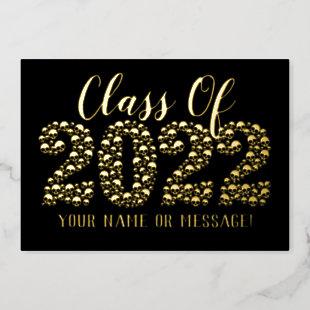 Skulls Class Of 2022 Grad Gold Foil Card