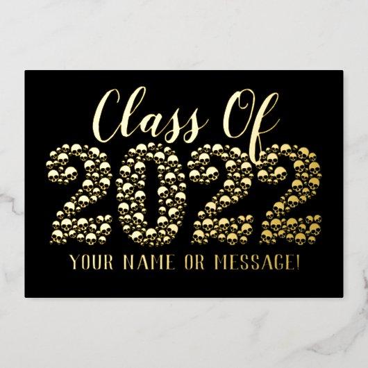 Skulls Class Of 2022 Grad Gold Foil Card