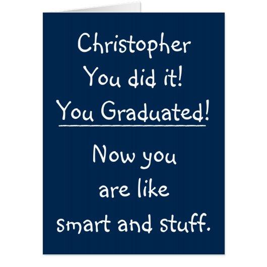 Smart Grad Funny Graduation Congratulations Jumbo Card
