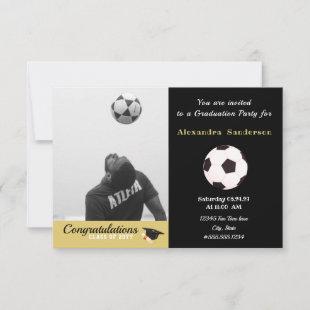 Soccer Football player graduation Photo party