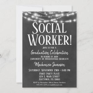 Social Worker Graduation Party Invitation