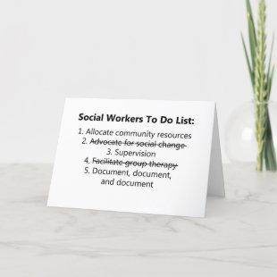 Social Workers Note Cards