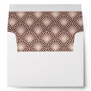 Sophisticated Abstract Art Deco-style Lined Envelope