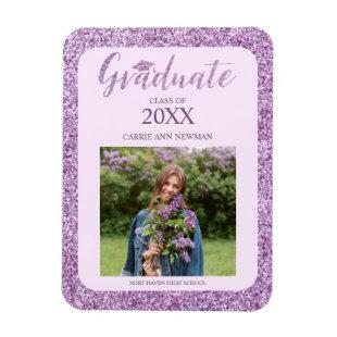 Sparkle Photo Graduate Whimsical Calligraphy Magnet