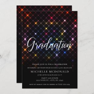 Sparkles and Lights Graduation Party Invitation