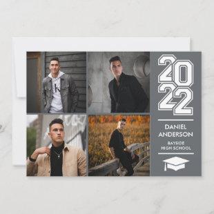 Square 22 | Gray Modern Photo Grad Announcement