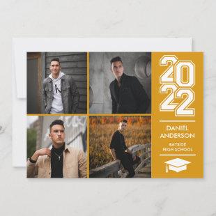 Square 22 | Yellow Modern Photo Grad Announcement