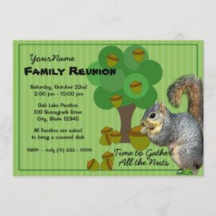 Squirrel Family Reunion Invitation