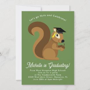 Squirrel Graduation Party Invitation