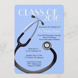 Stethoscope Medical School Graduation Announcement
