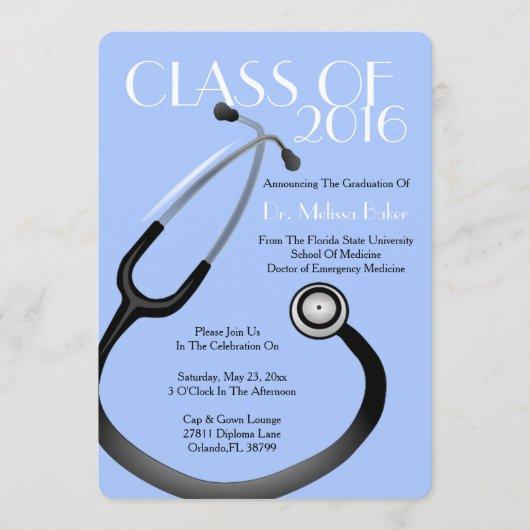 Stethoscope Medical School Graduation Announcement
