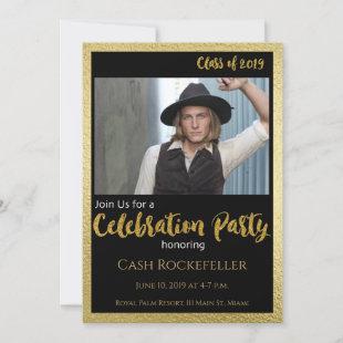 Striking and  Elegant Graduation Party Invitation