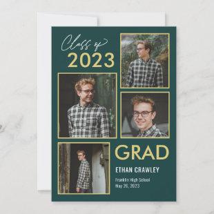 Styled Gallery Editable Color Graduation Invitation