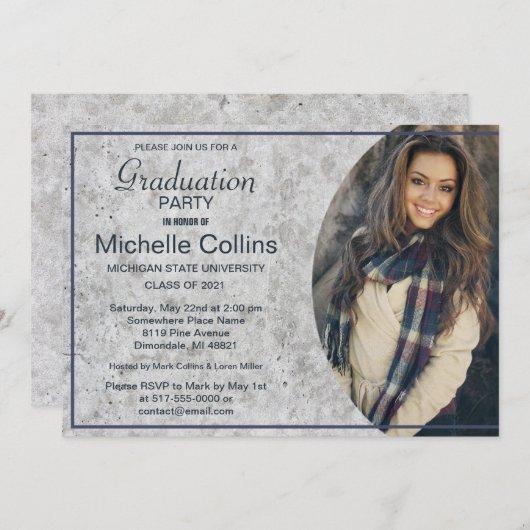 Stylish Concrete Graduation Invitation