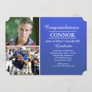 Stylish Grad Photo Graduation Invitation