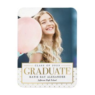 Stylish Tag Graduation Announcement Magnet
