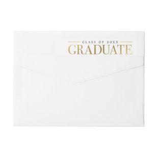 Stylish Tag Graduation Wrap Around Address Label