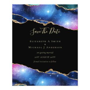 Sublime AGATE Purple Gold Glitter SAVE DATES Flyer