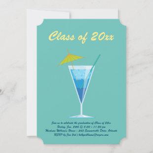 Summer Graduation Party Invitation - Turquoise