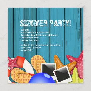 Summer Theme Party Invitations