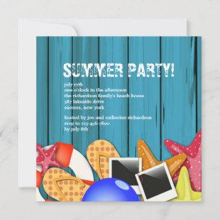Summer Theme Party Invitations
