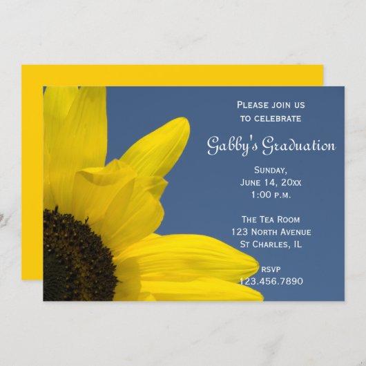 Sunflower and Sky Graduation Party Invitation