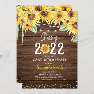 Sunflower Class of 2022 Graduation Party Invitation