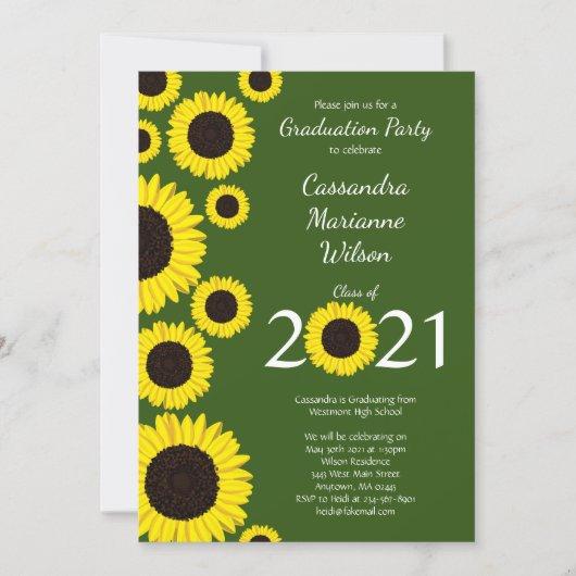 Sunflowers Country Graduation Party Invitation