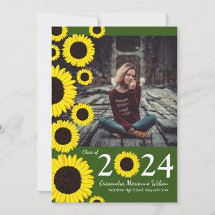 Sunflowers Country Photo Graduation Announcement