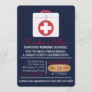 Survived  Nursing School Graduation Invitations