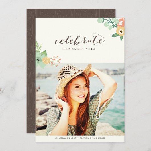 Sweet Floral by Origami Prints Grad Announcement