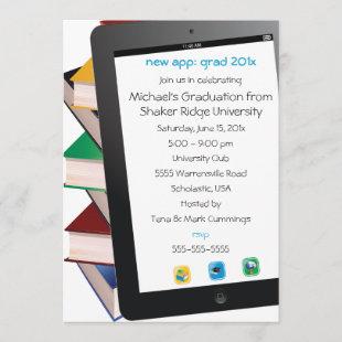 Tablet Grad Graduation Invitation