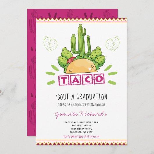 Taco 'Bout A Graduation Fiesta Graduation Pink Invitation